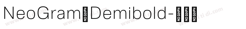 NeoGram Demibold字体转换